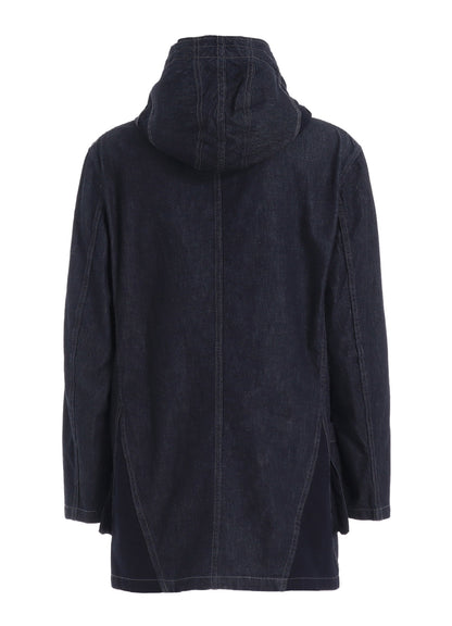 7oz TWO-TONE DENIM HOODED JACKET