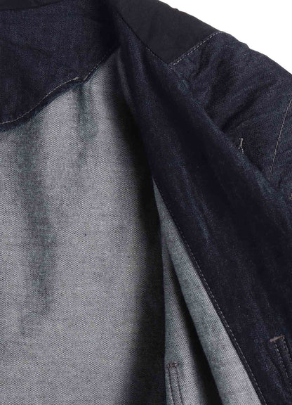 7oz TWO-TONE DENIM HOODED JACKET