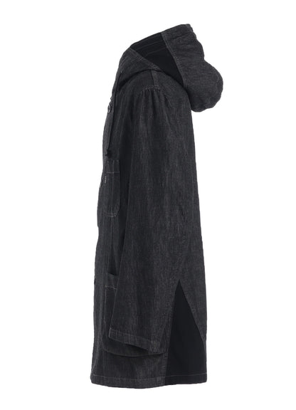 7oz TWO-TONE DENIM HOODED JACKET