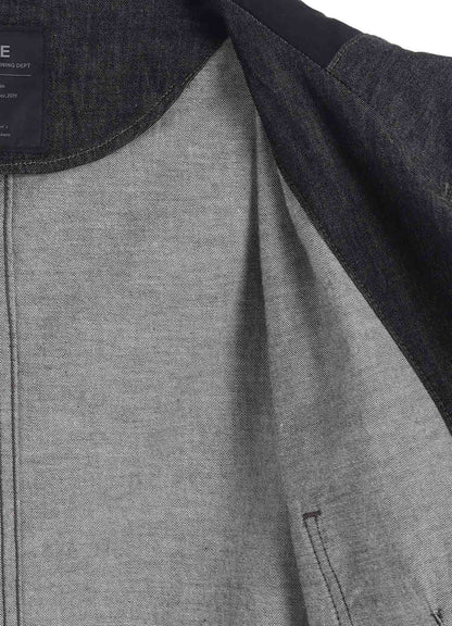 7oz TWO-TONE DENIM HOODED JACKET