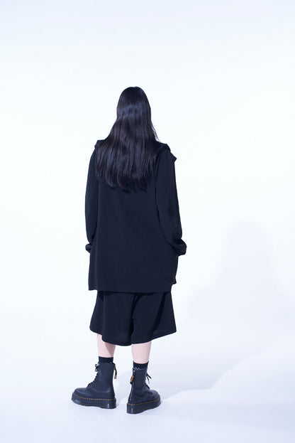 CREPE de CHINE HOODED JACKET