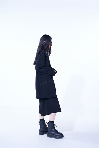 CREPE de CHINE HOODED JACKET