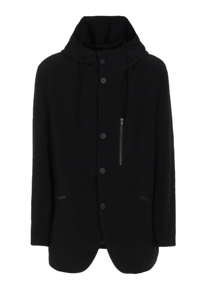 CREPE de CHINE HOODED JACKET