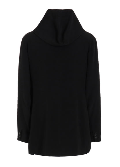 CREPE de CHINE HOODED JACKET