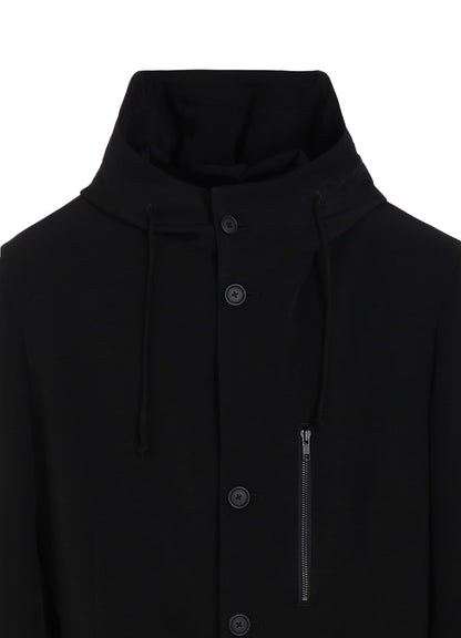 CREPE de CHINE HOODED JACKET