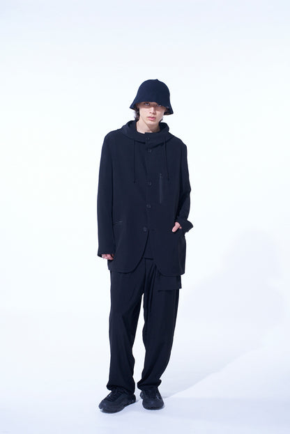 CREPE de CHINE HOODED JACKET