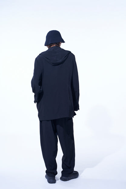 CREPE de CHINE HOODED JACKET