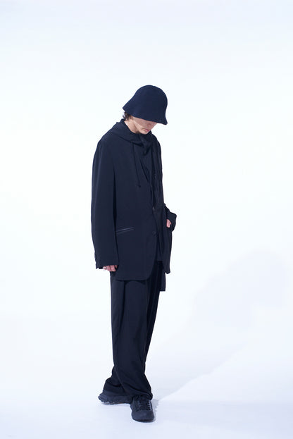 CREPE de CHINE HOODED JACKET