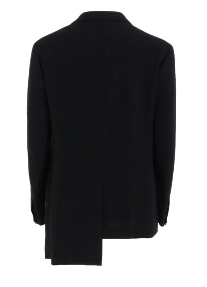 FLAMES PATTERN ASYMMETRICAL JACKET