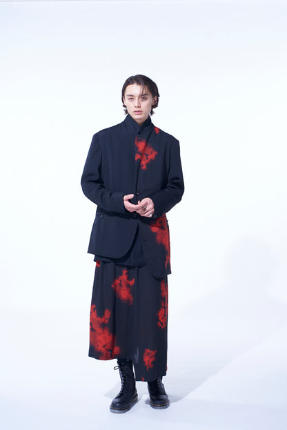 FLAMES PATTERN ASYMMETRICAL JACKET