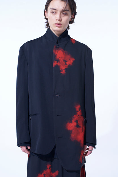 FLAMES PATTERN ASYMMETRICAL JACKET