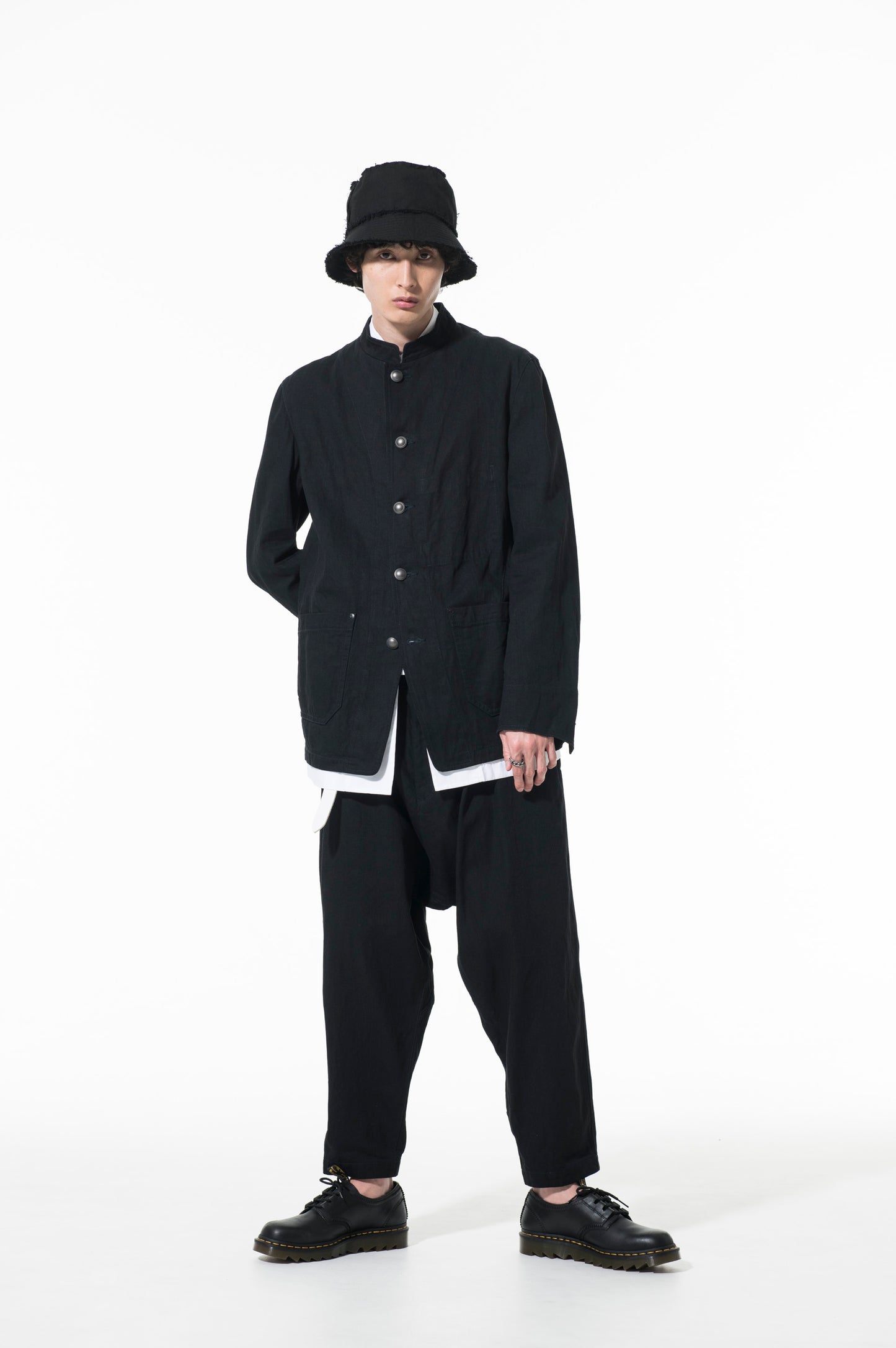 10 OZ DENIM STAND COLLAR COVERALLS JACKET