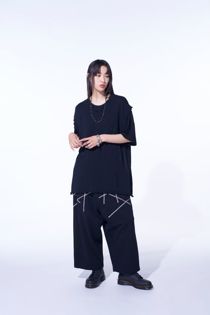 COMPACT TWIST 10G DAMAGED KNITTED VEST