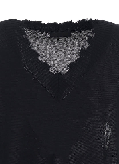 COMPACT TWIST 10G DAMAGED KNITTED VEST