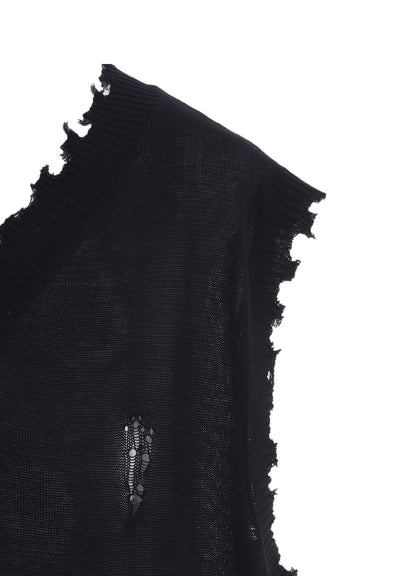 COMPACT TWIST 10G DAMAGED KNITTED VEST