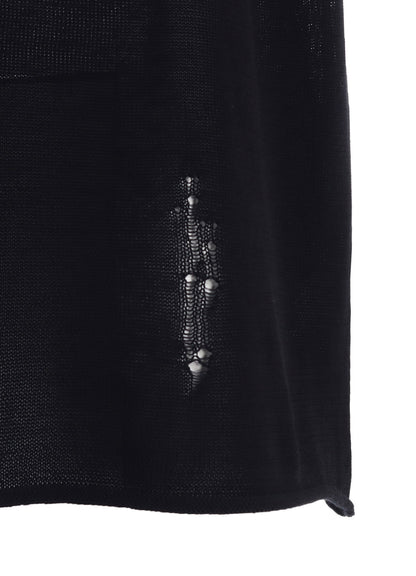 COMPACT TWIST 10G DAMAGED KNITTED VEST