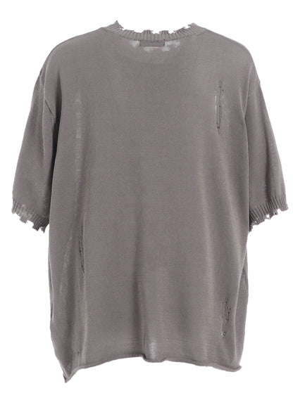 COMPACT TWIST 10G DAMAGED KNITTED PULLOVER
