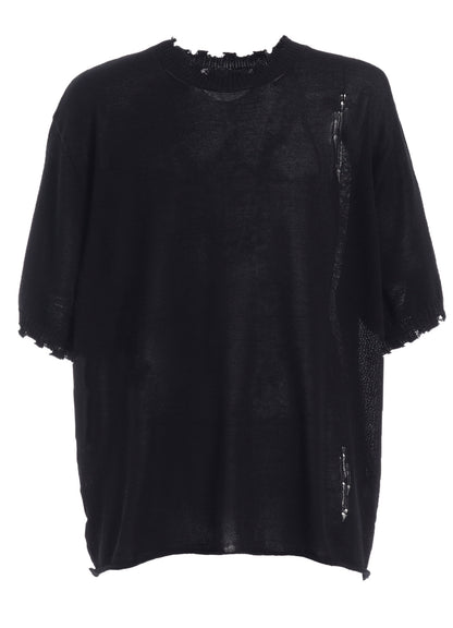 COMPACT TWIST 10G DAMAGED KNITTED PULLOVER