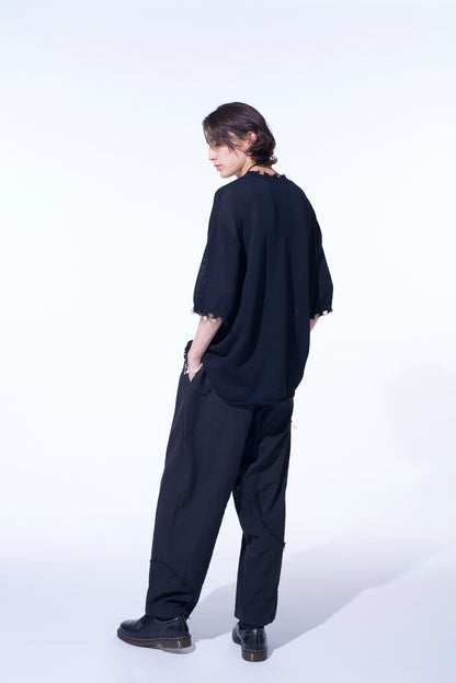 COMPACT TWIST 10G DAMAGED KNITTED PULLOVER