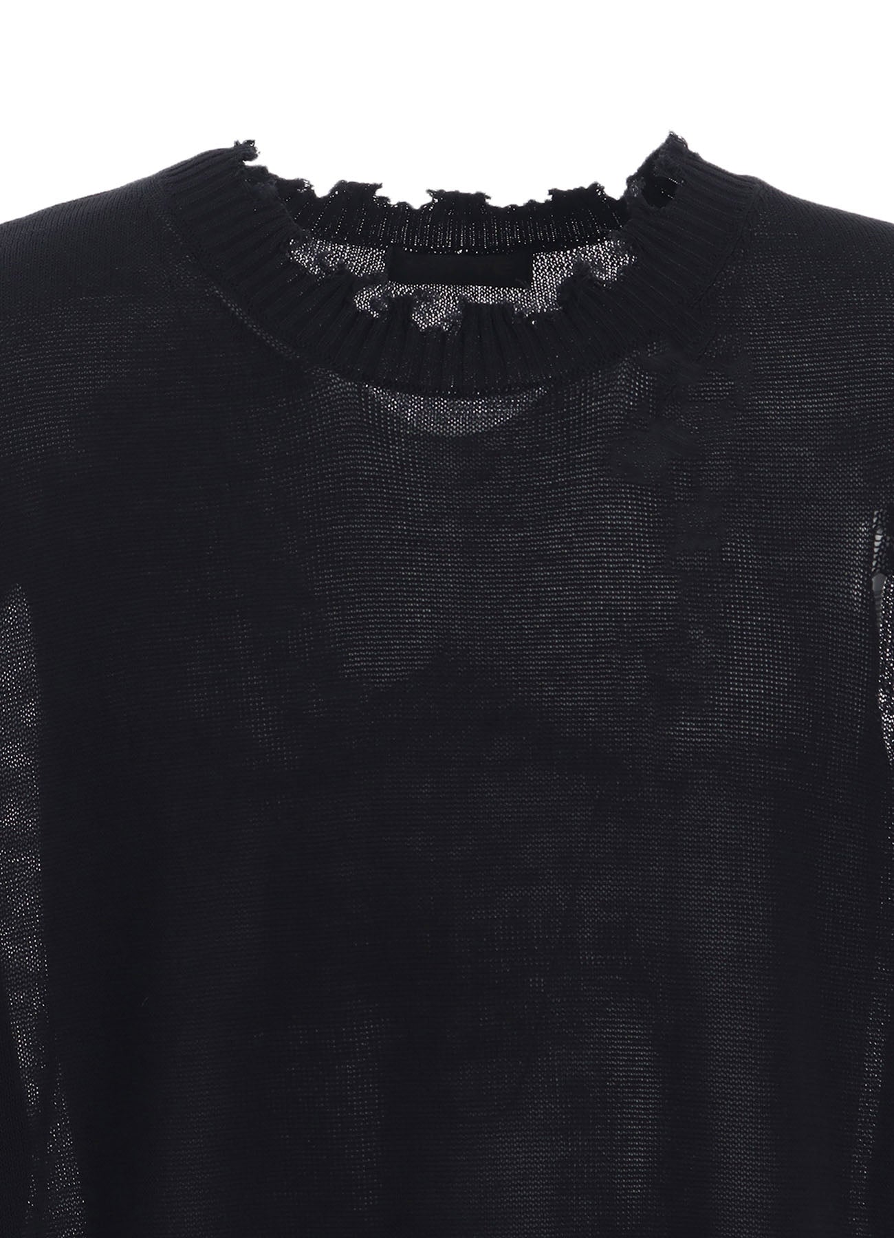 COMPACT TWIST 10G DAMAGED KNITTED PULLOVER