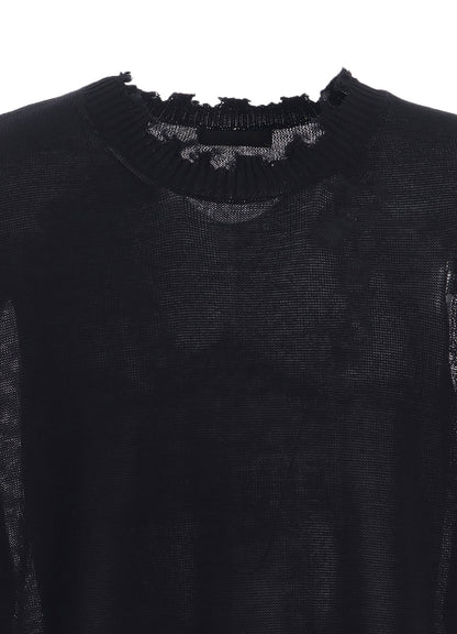 COMPACT TWIST 10G DAMAGED KNITTED PULLOVER