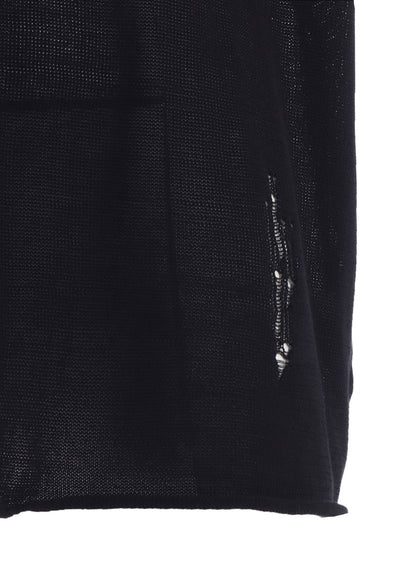 COMPACT TWIST 10G DAMAGED KNITTED PULLOVER