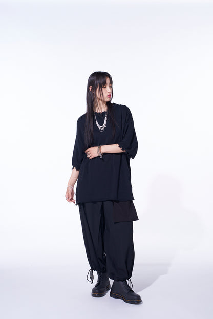 COMPACT TWIST 10G DAMAGED KNITTED PULLOVER