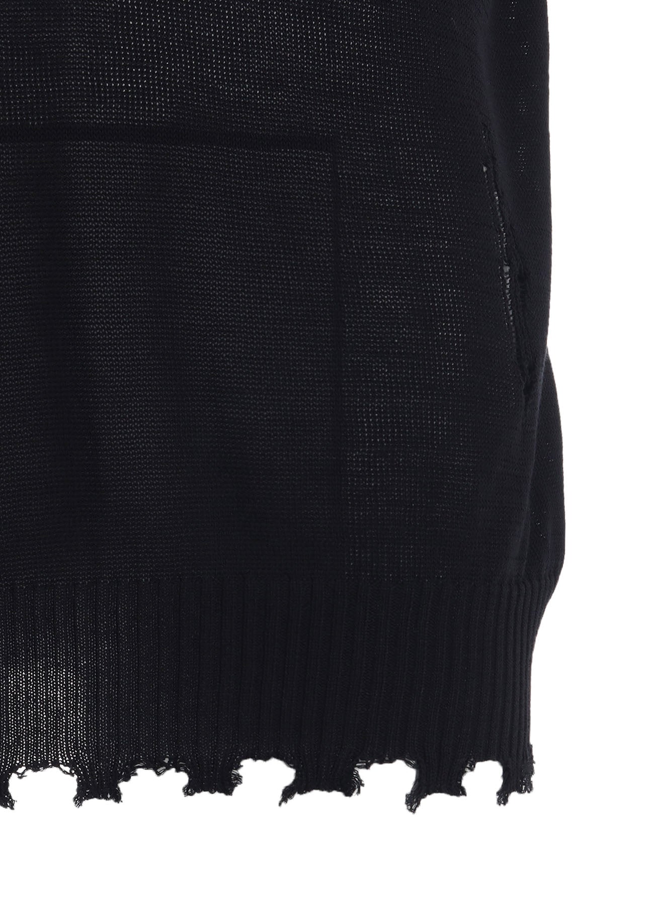 COMPACT TWIST 10G DAMAGED KNITTED POLO SHIRT