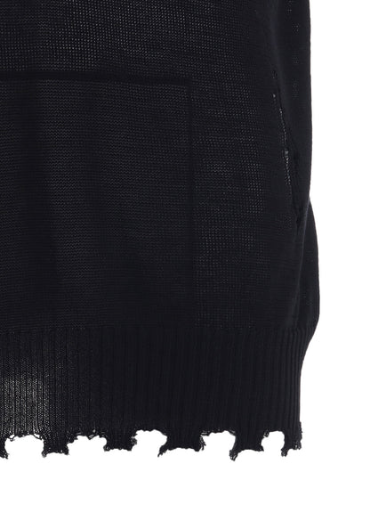 COMPACT TWIST 10G DAMAGED KNITTED POLO SHIRT