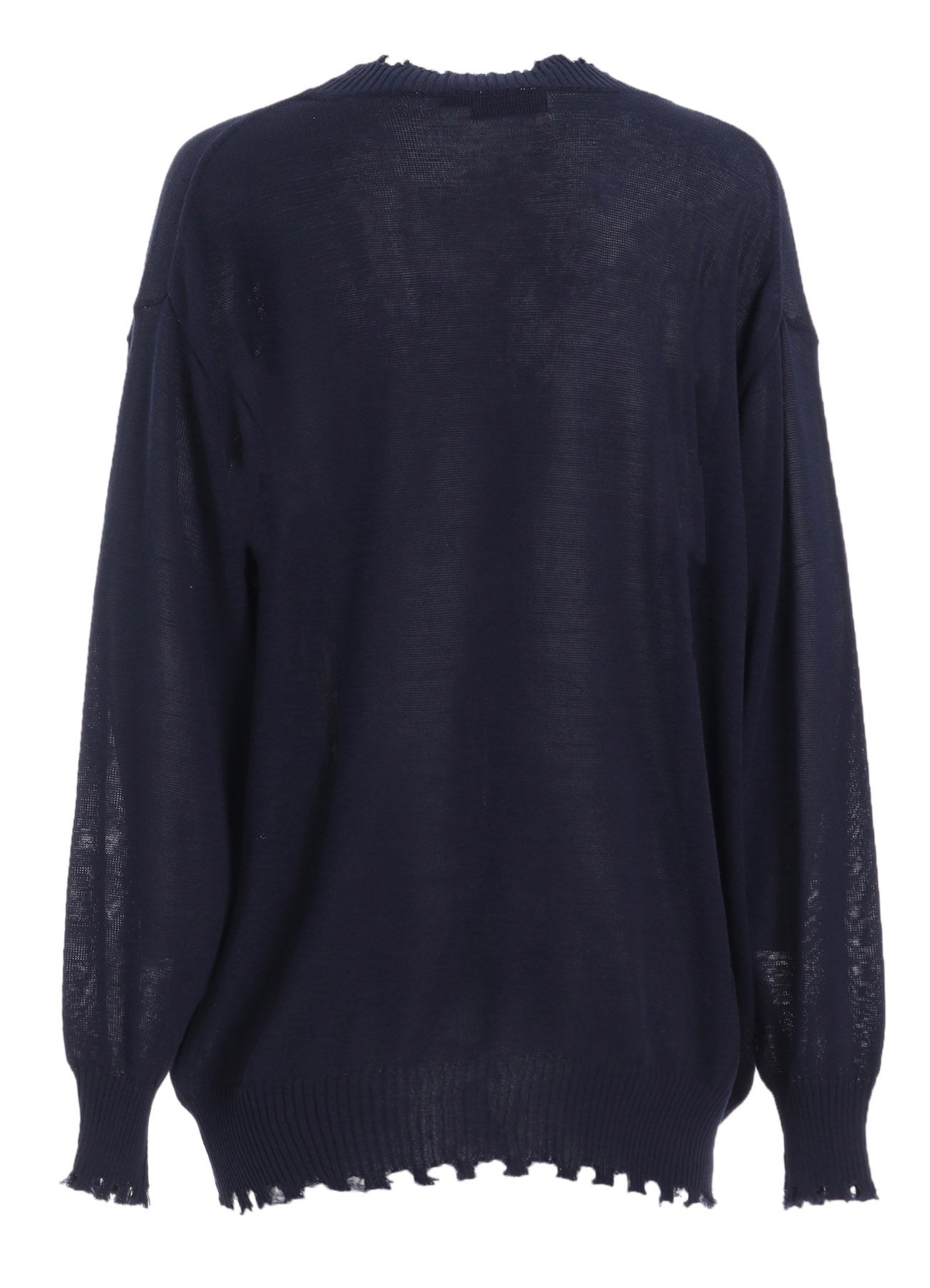 COMPACT TWIST 10G DAMAGED KNITTED CARDIGAN