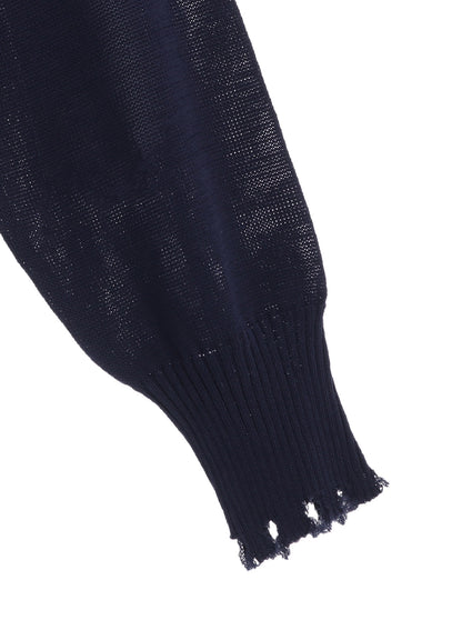 COMPACT TWIST 10G DAMAGED KNITTED CARDIGAN