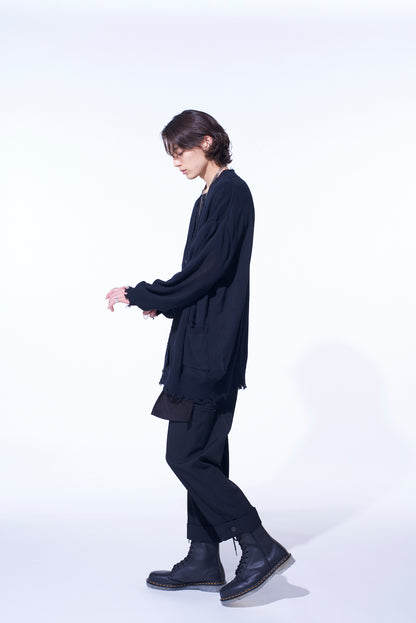 COMPACT TWIST 10G DAMAGED KNITTED CARDIGAN