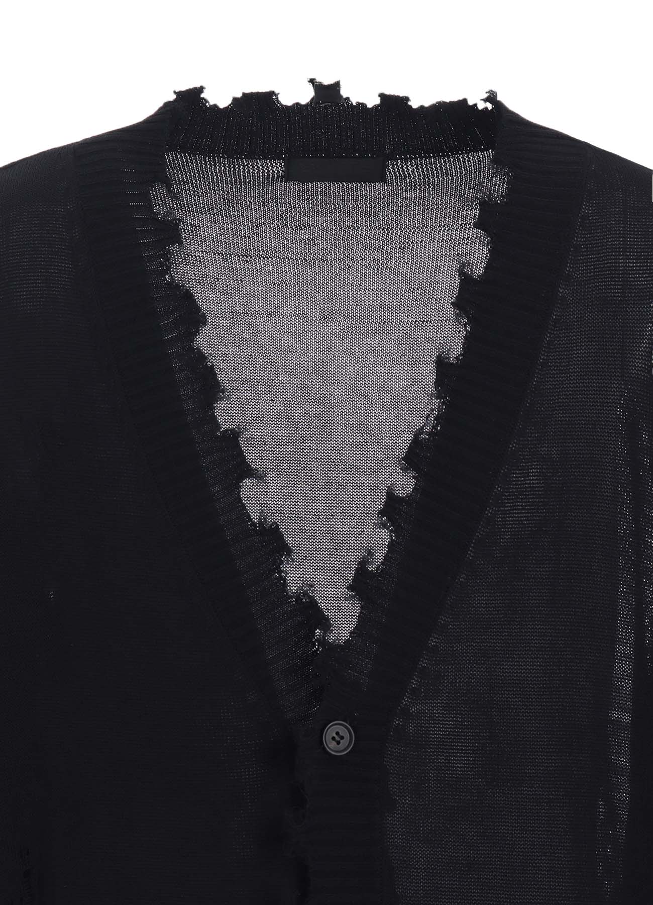COMPACT TWIST 10G DAMAGED KNITTED CARDIGAN
