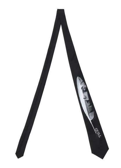 S'YTE x KOICHI IYODA ARTWORK PRINTED SILK TIE -Quill-