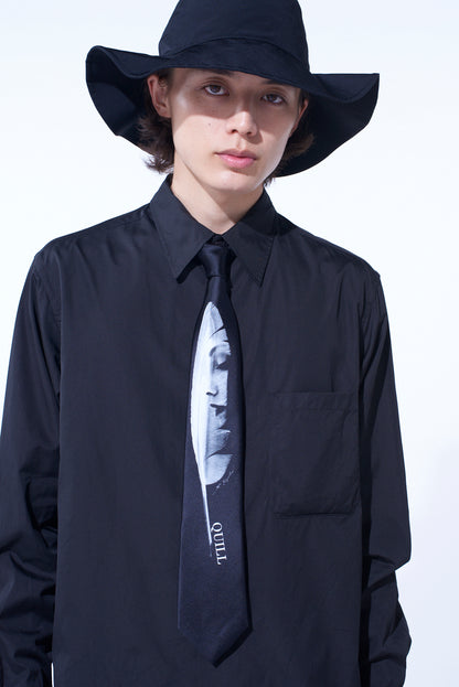 S'YTE x KOICHI IYODA ARTWORK PRINTED SILK TIE -Quill-