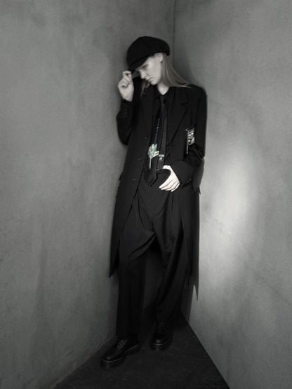 S'YTE x KOICHI IYODA ARTWORK PRINTED SILK TIE -Blue flower-