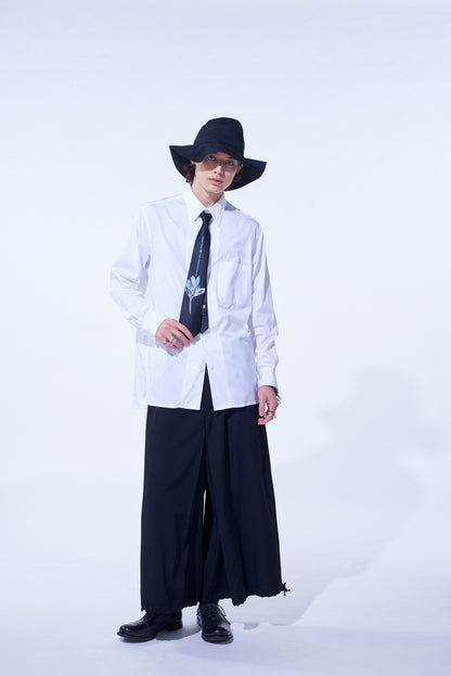 S'YTE x KOICHI IYODA ARTWORK PRINTED SILK TIE -Blue flower-