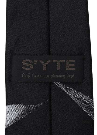 S'YTE x KOICHI IYODA ARTWORK PRINTED SILK TIE -Blue flower-
