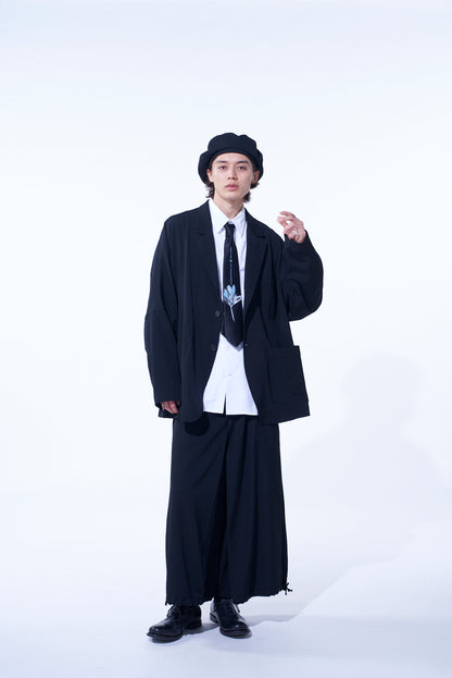 S'YTE x KOICHI IYODA ARTWORK PRINTED SILK TIE -Blue flower-