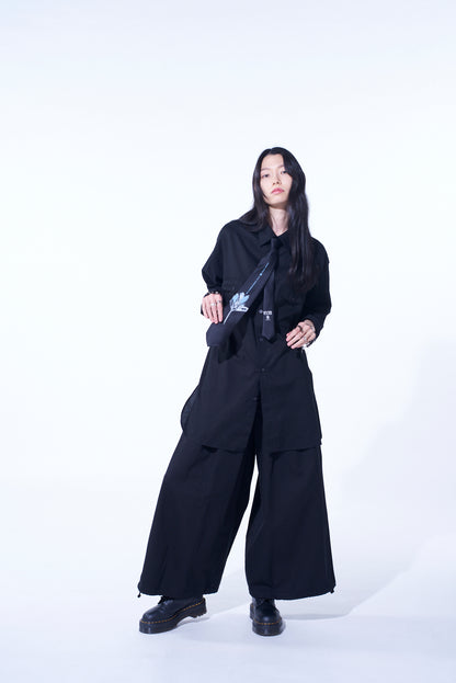 S'YTE x KOICHI IYODA ARTWORK PRINTED SILK TIE -Blue flower-