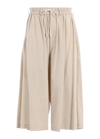 COTTON/LINEN POPLIN CULOTTE PANTS