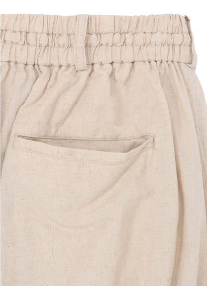 COTTON/LINEN POPLIN CULOTTE PANTS