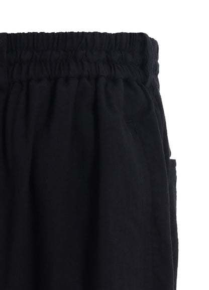 COTTON/LINEN POPLIN CULOTTE PANTS