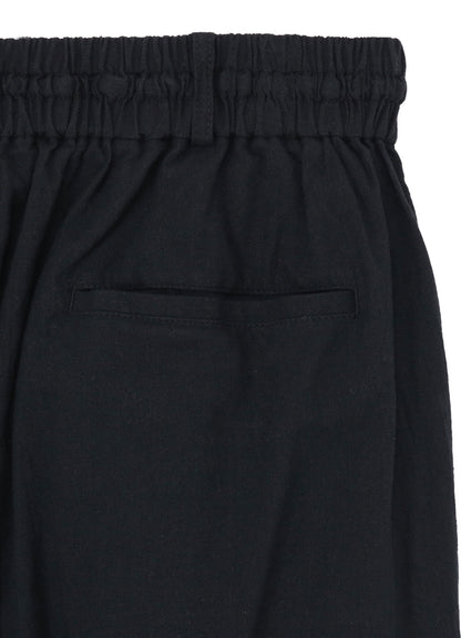 COTTON/LINEN POPLIN CULOTTE PANTS