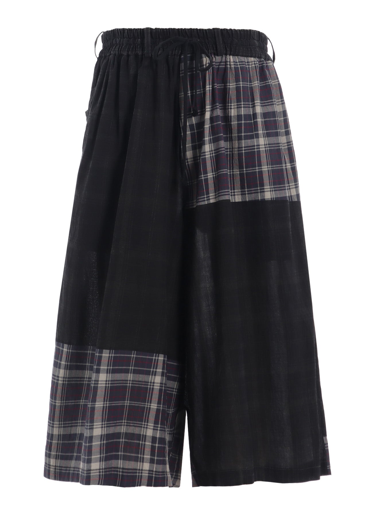 MADRAS CHECK PIGMENT PRINT CULOTTE PANTS