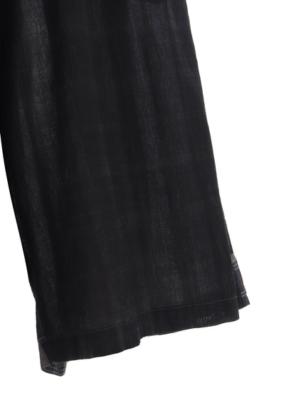 MADRAS CHECK PIGMENT PRINT CULOTTE PANTS