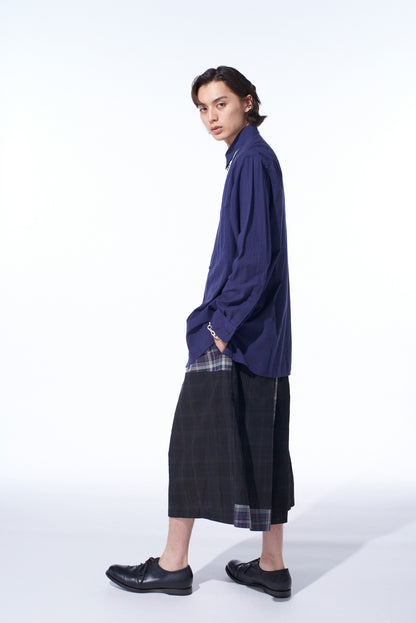 MADRAS CHECK PIGMENT PRINT CULOTTE PANTS