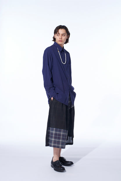 MADRAS CHECK PIGMENT PRINT CULOTTE PANTS