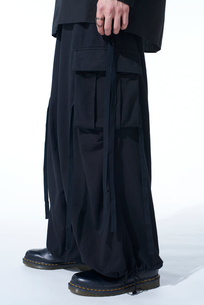 COTTON DRILL ARMY TECHNO PANTS
