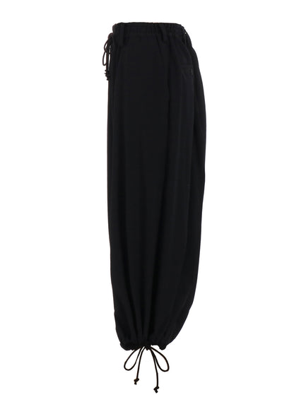 WASHER WOOL GABARDINE HAKAMA BALLOON PANTS